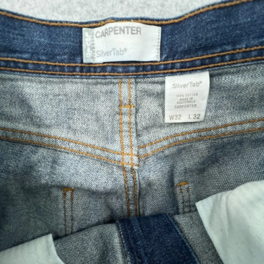 Levi's SilverTab Carpenter Jeans Men 32x22 Blue‎ Denim Workwear Relaxed